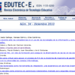 Nº 34 de Edutec. Diciembre de 2010
